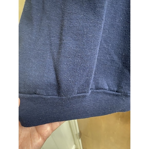 Vintage Alaska Travel Vacation Sweatshirt Navy Blue Snowflake 90s Cotton Blend M - Picture 3 of 12